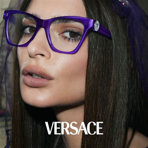 versace black with clear crystals rx ladies eyeglasses|eyewear Versace prescription glasses.